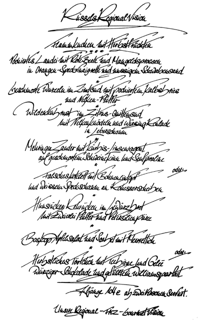 Lohnt jede Reise: Menü mit Heimatprodukten