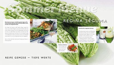 Schöner Sommer: Menü mit Bittergurken-Apero, Thymian-Poularde, besten Bohnen, Tomatensalat mit Kirschenbalsamico und Ziegenfrischkäse